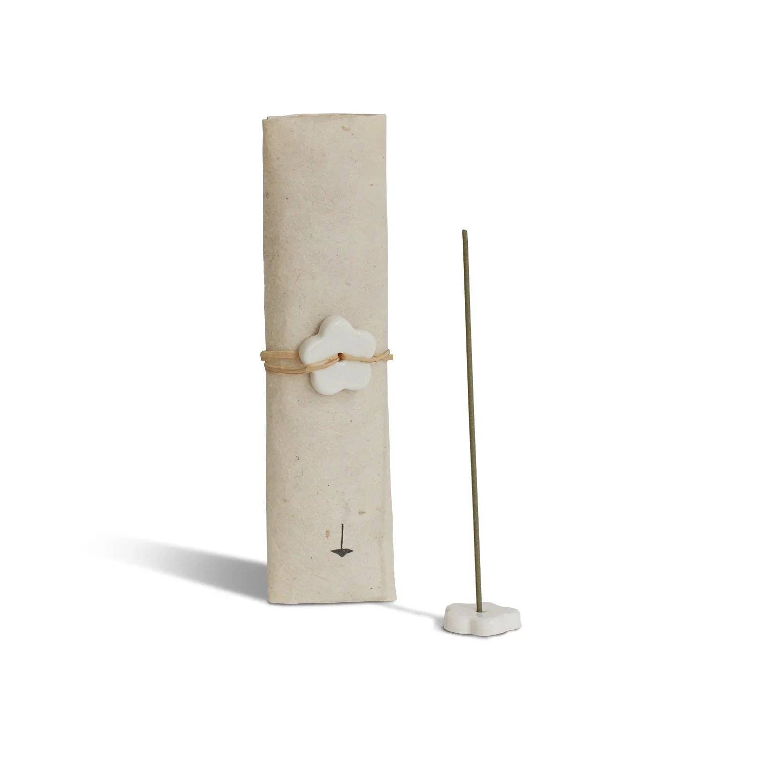 Hinoki Japanese Incense Stick Set β 30 Sticks with Ceramic Holder
