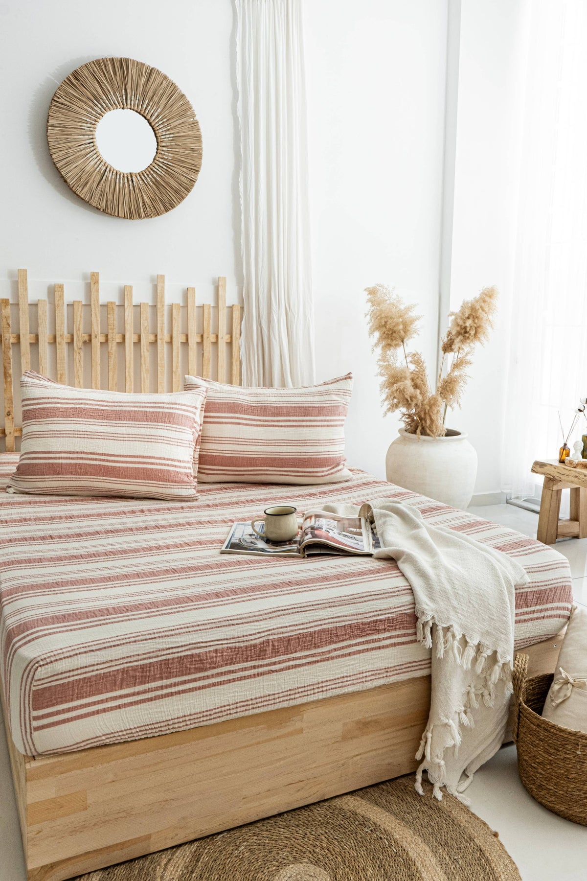 Organic Cotton Muslin Flat Sheet | Soft Breathable Cotton Top Sheet: Queen / Ivory