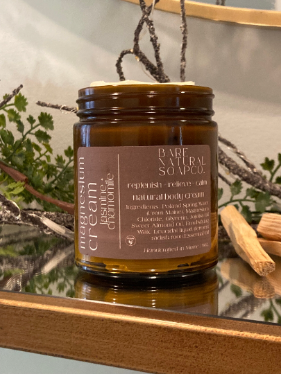 Bare Natural Soap Co. | Magnesium Body Cream: Jasmine + Chamomile / 4oz.