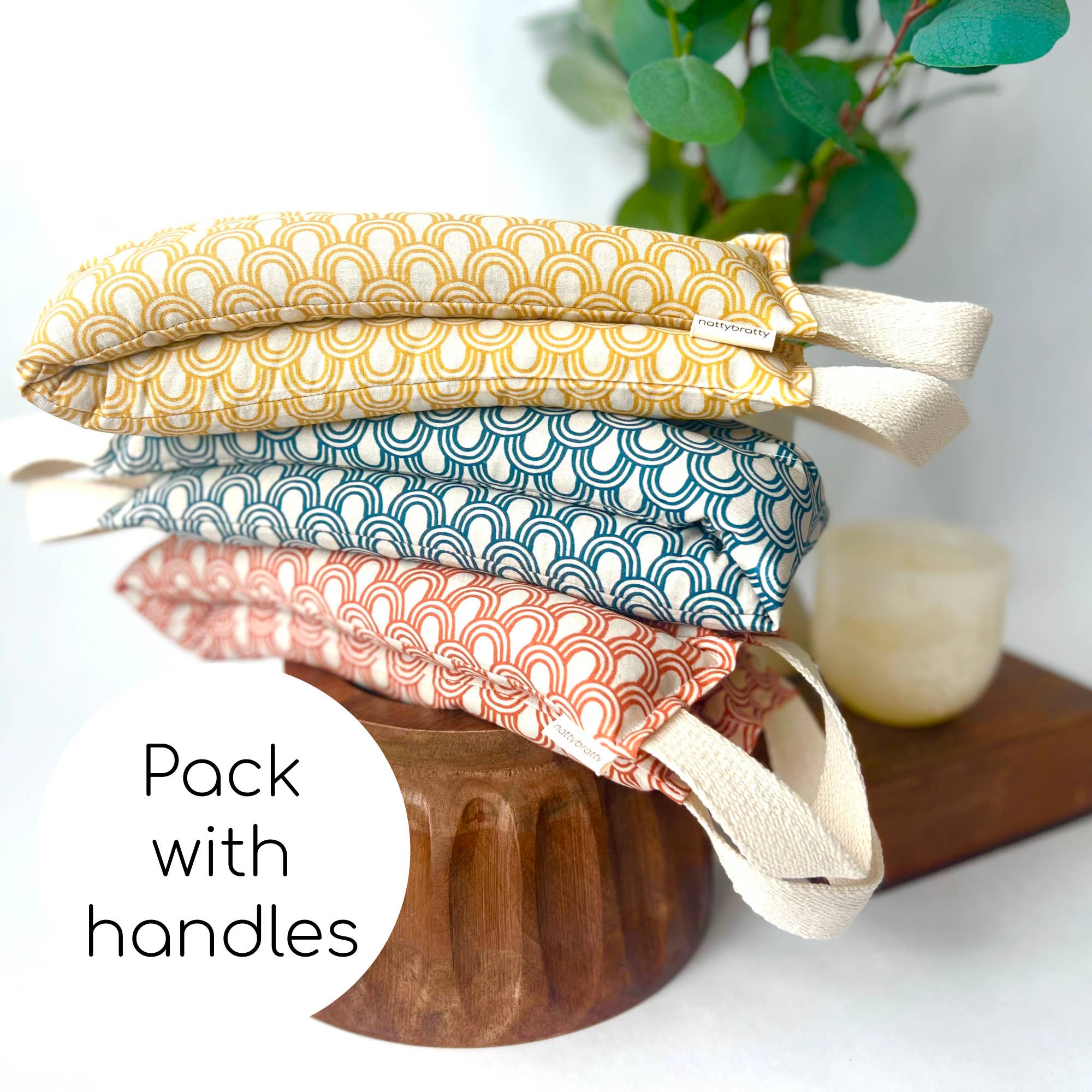 Hot/Cold Therapy Pack - Fresh Neutrals Collection: Curves / Add Handles : w/Lavender