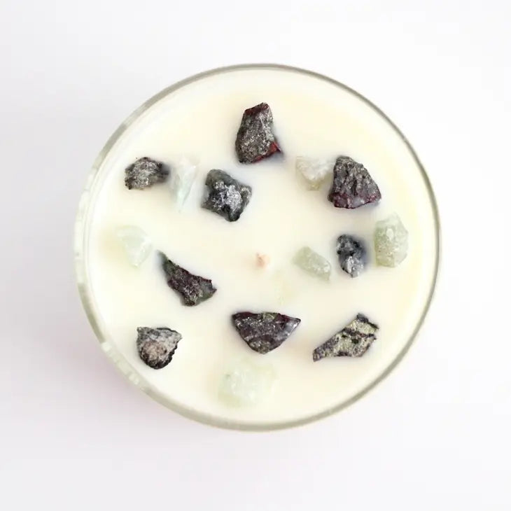 Zodiac Inspired Crystal + Essential Oil Candle | Earth