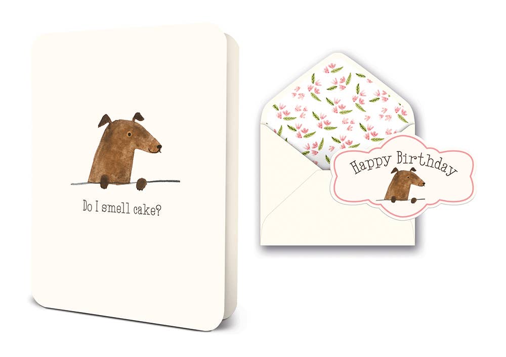 Deluxe Greeting Card | Do I Smell Cake?
