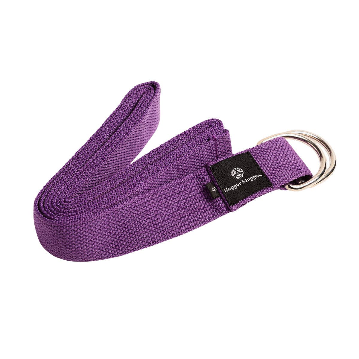 D-Ring Cotton Yoga Strap: Black / 6&