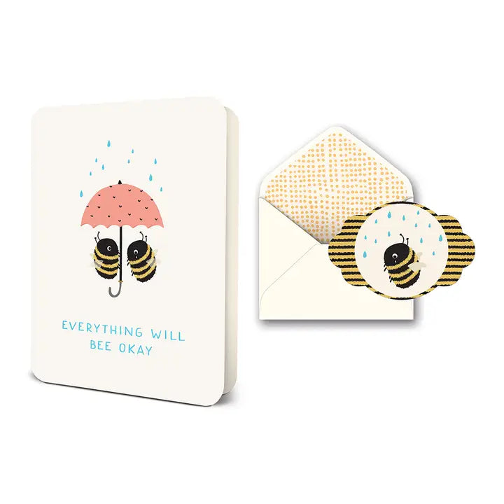 Everything Will Bee Okay Deluxe Greeting Card