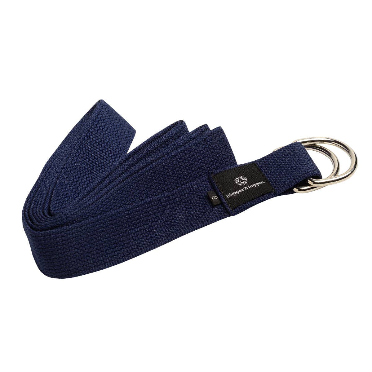 D-Ring Cotton Yoga Strap: Black / 6&