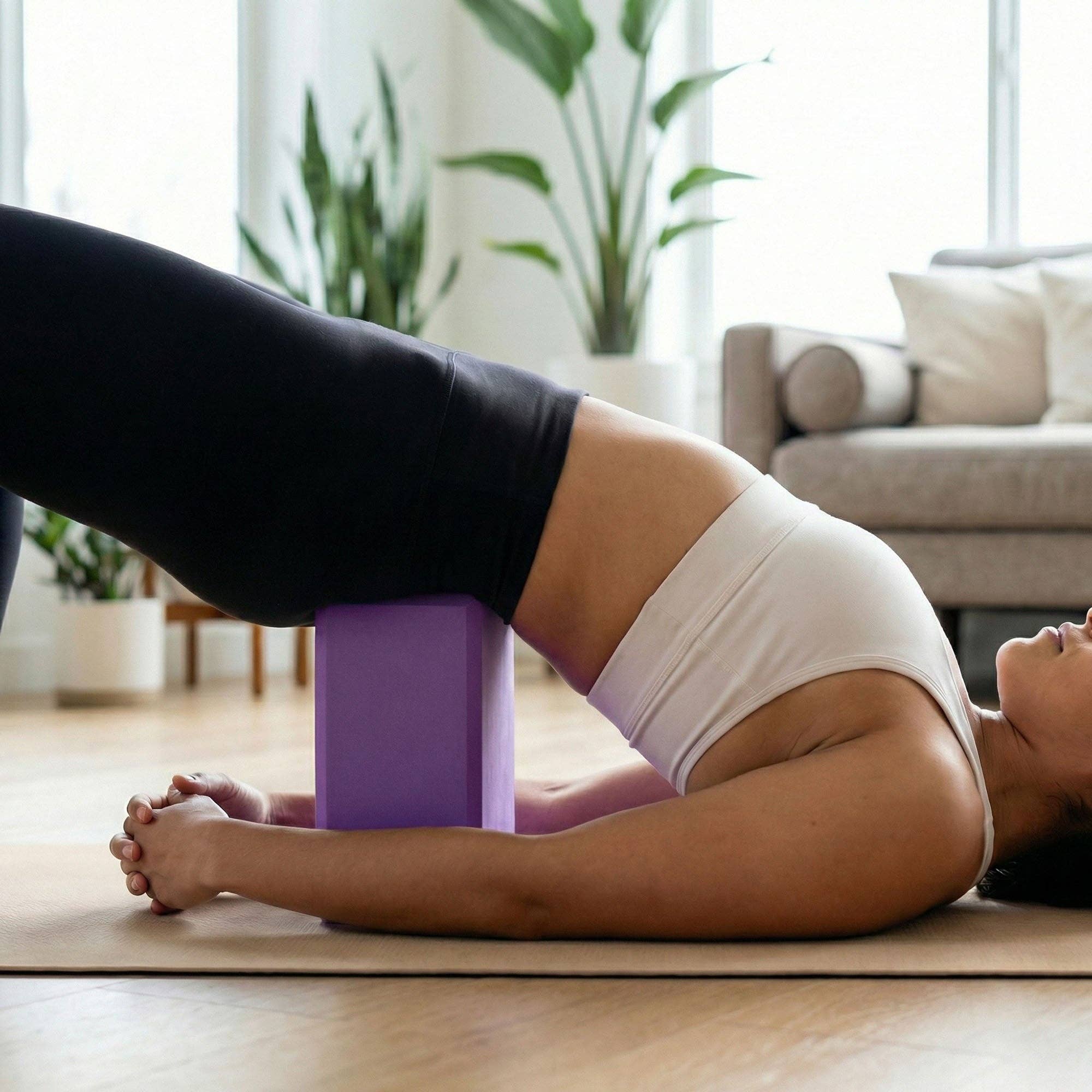 2-PC Yoga Block for Stability Balance and Flexibility Support: Black / One Size Fits Most
