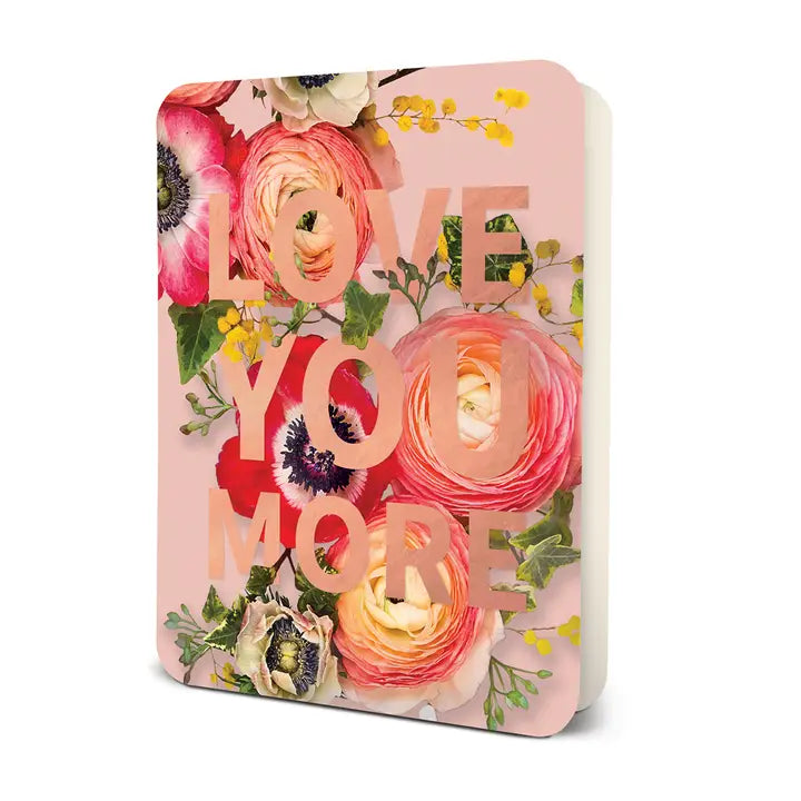 Love You More (Peony) Deluxe Greeting Card