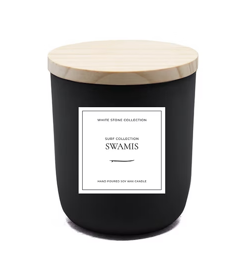 Swamis - Jar/Filled Candle: Matte White / 8oz Single Wick