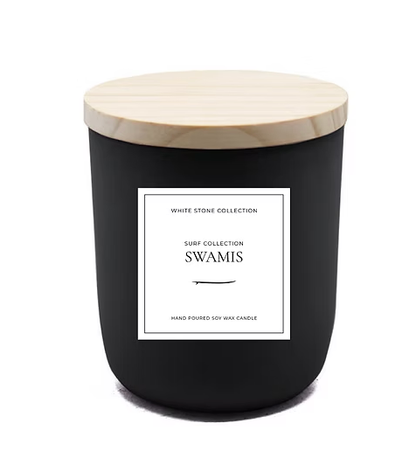 Swamis - Jar/Filled Candle: Matte White / 8oz Single Wick