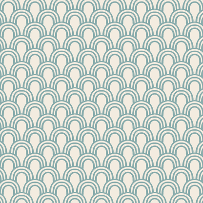 Organic Cotton Eye Pillow - Simple Arcs Collection: Teal / Scented : Add Lavender
