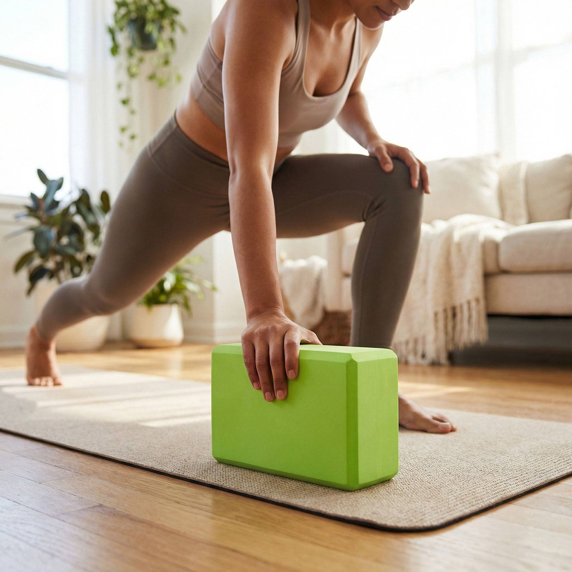 2-PC Yoga Block for Stability Balance and Flexibility Support: Black / One Size Fits Most