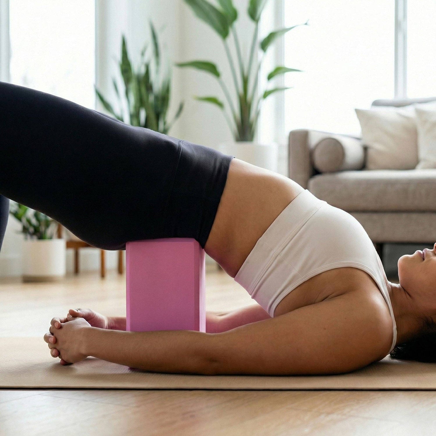 2-PC Yoga Block for Stability Balance and Flexibility Support: Black / One Size Fits Most