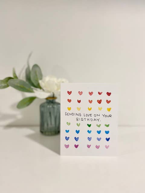 Birthday Card - Hearts