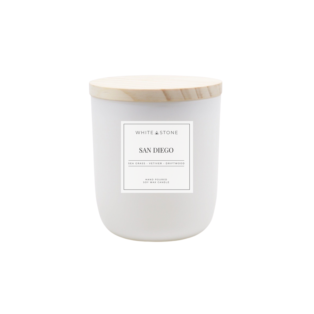 San Diego - Jar/Filled Candle : Matte White / 8oz Single Wick