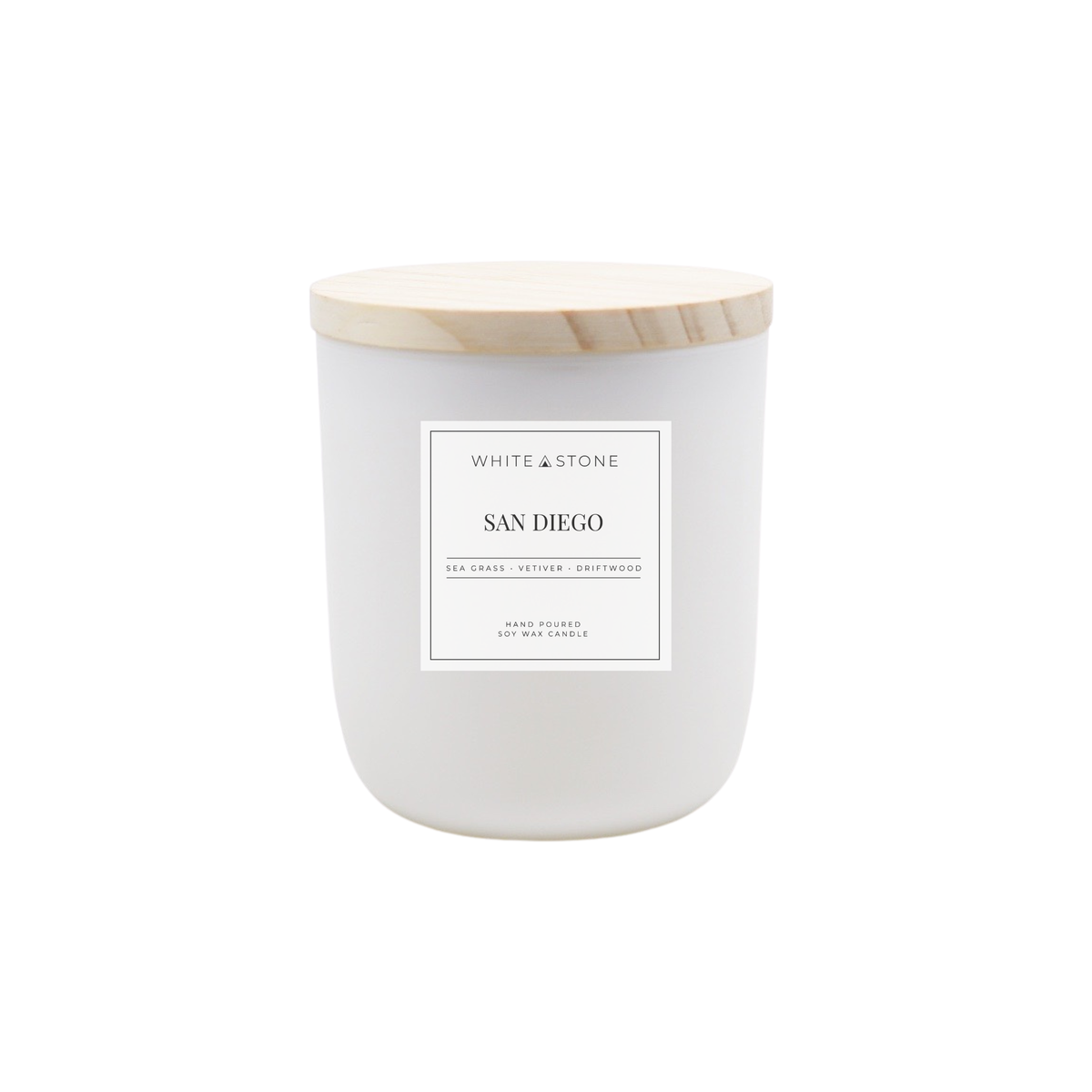 San Diego - Jar/Filled Candle : Matte White / 8oz Single Wick