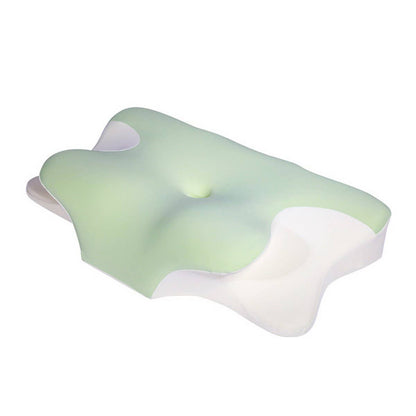 A-Class Memory Foam Neck Pillow with Pillowcase_CWMM8092: LIGHTBLUE / (OS) 1