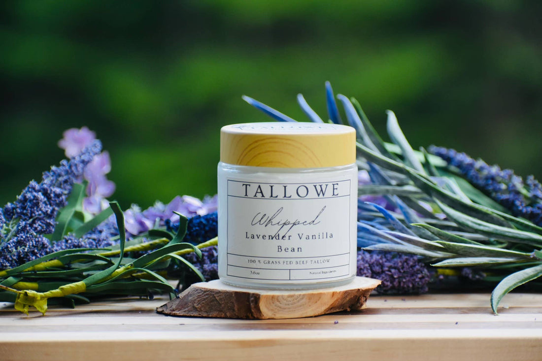 Oregon 100% Grass Fed Beef Tallow with Lavender Vanilla Bean