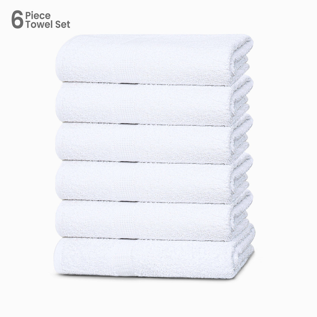 Cotton Bath Towel 26x52 Hotel Spa 12 Pack 700 GSM Soft White: Pack of 6 Cotton Towel (26x52)