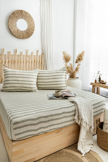 Organic Cotton Muslin Flat Sheet | Soft Breathable Cotton Top Sheet: Queen / Ivory