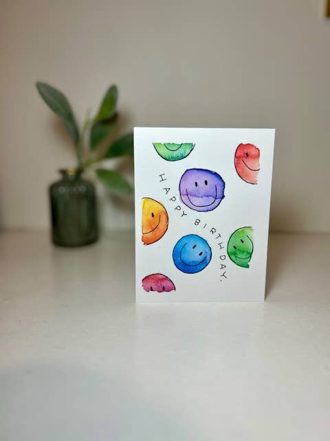 Birthday Card - Smileys