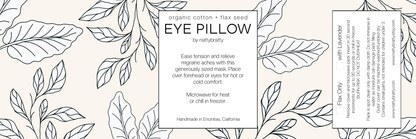 Organic Cotton Eye Pillow - Simple Arcs Collection: Orange / Scented : Add Lavender