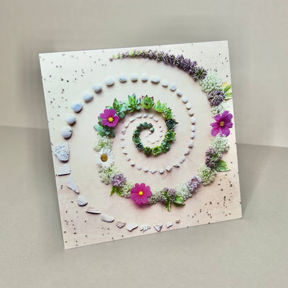 Succulent Spiral • Floral Greeting Card • Nature Art Photo