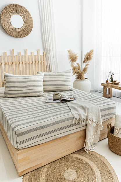 Organic Cotton Muslin Flat Sheet | Soft Breathable Cotton Top Sheet: Queen / Ivory