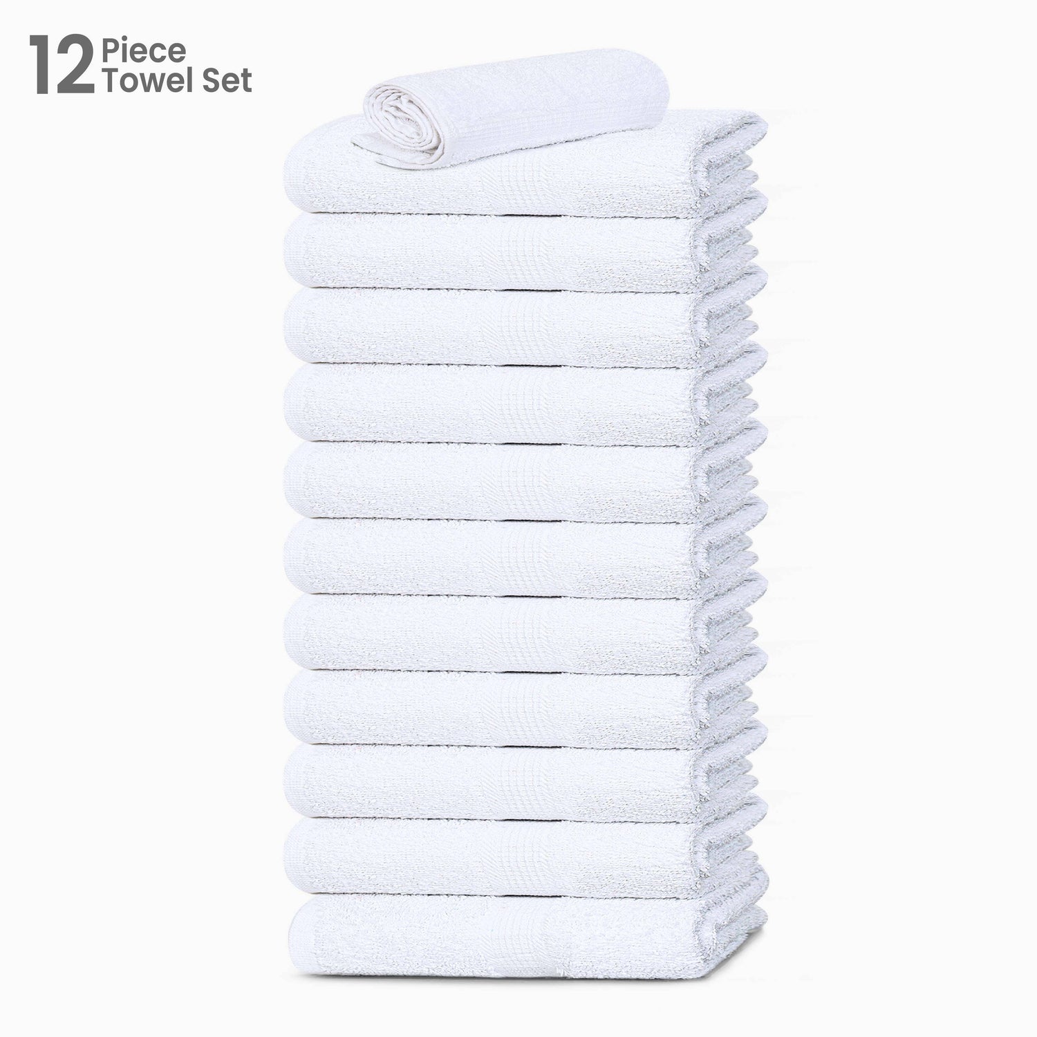 Cotton Bath Towel 26x52 Hotel Spa 12 Pack 700 GSM Soft White: Pack of 6 Cotton Towel (26x52)