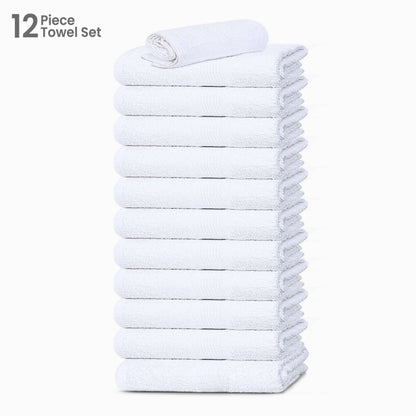 Cotton Bath Towel 26x52 Hotel Spa 12 Pack 700 GSM Soft White: Pack of 6 Cotton Towel (26x52)