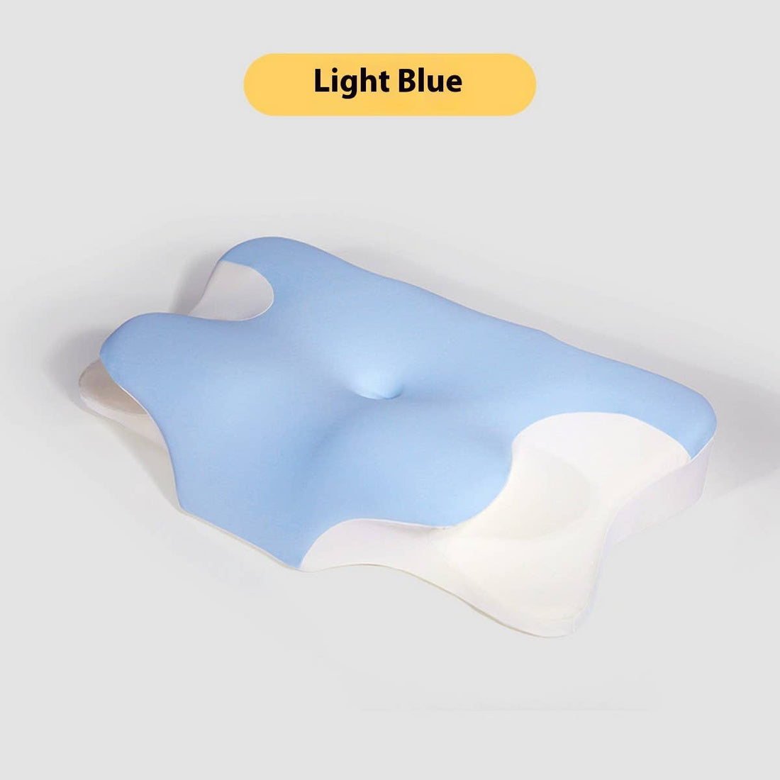 A-Class Memory Foam Neck Pillow with Pillowcase_CWMM8092: LIGHTBLUE / (OS) 1