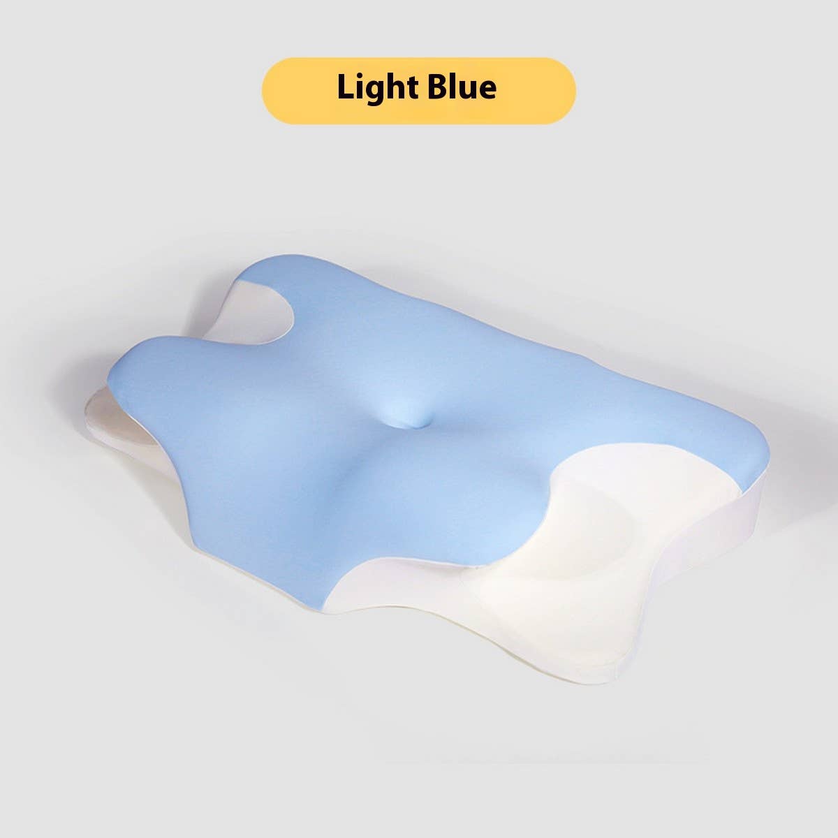 A-Class Memory Foam Neck Pillow with Pillowcase_CWMM8092: LIGHTBLUE / (OS) 1