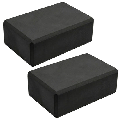 2-PC Yoga Block for Stability Balance and Flexibility Support: Black / One Size Fits Most