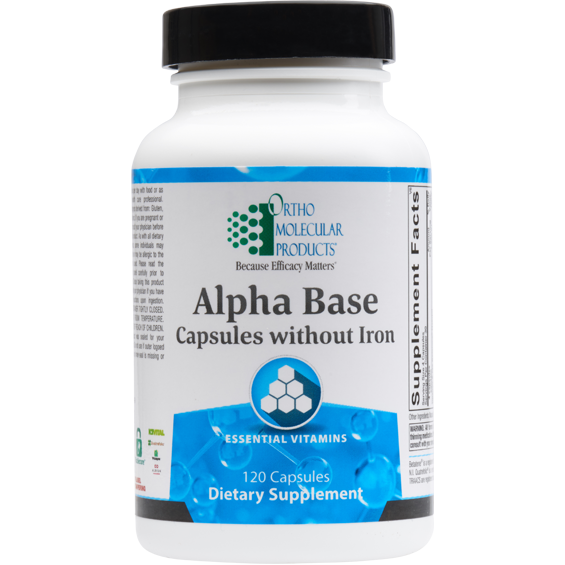 OrthoMolecular | Alpha Base Capsules without Iron 120 Ct