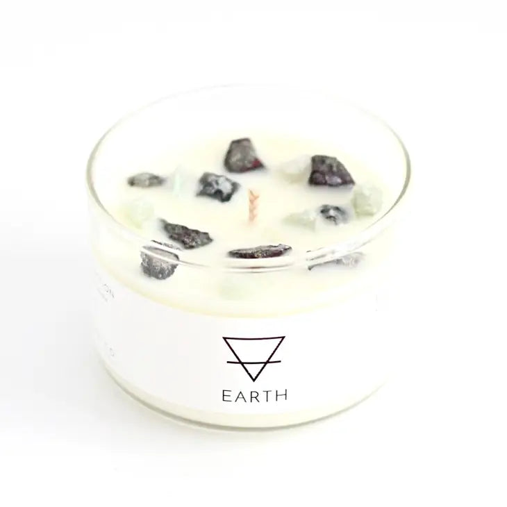Earth | Zodiac Inspired Crystal + Essential Oil Candle