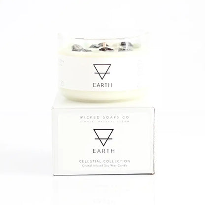 Earth | Zodiac Inspired Crystal + Essential Oil Candle
