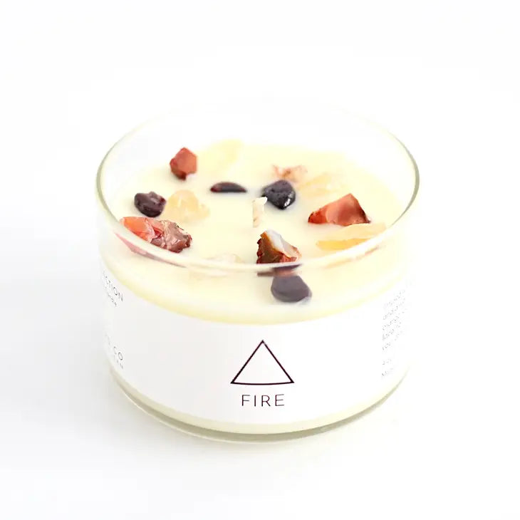 Fire | Zodiac Inspired Crystal + Essential Oil Candle