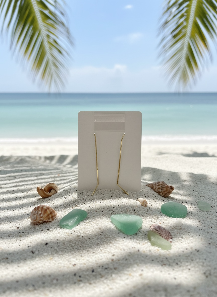 Sage Healing Jewelry: 18K Gold-Plated Sand Dollar Earrings Handmade in Encinitas
