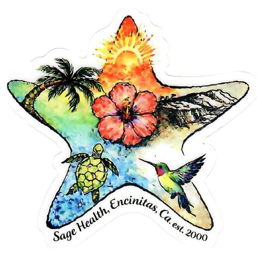 Five Elements Healing Star Sticker