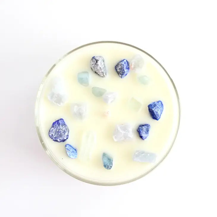 Water | Zodiac Inspired Crystal + Essential Oil Candle