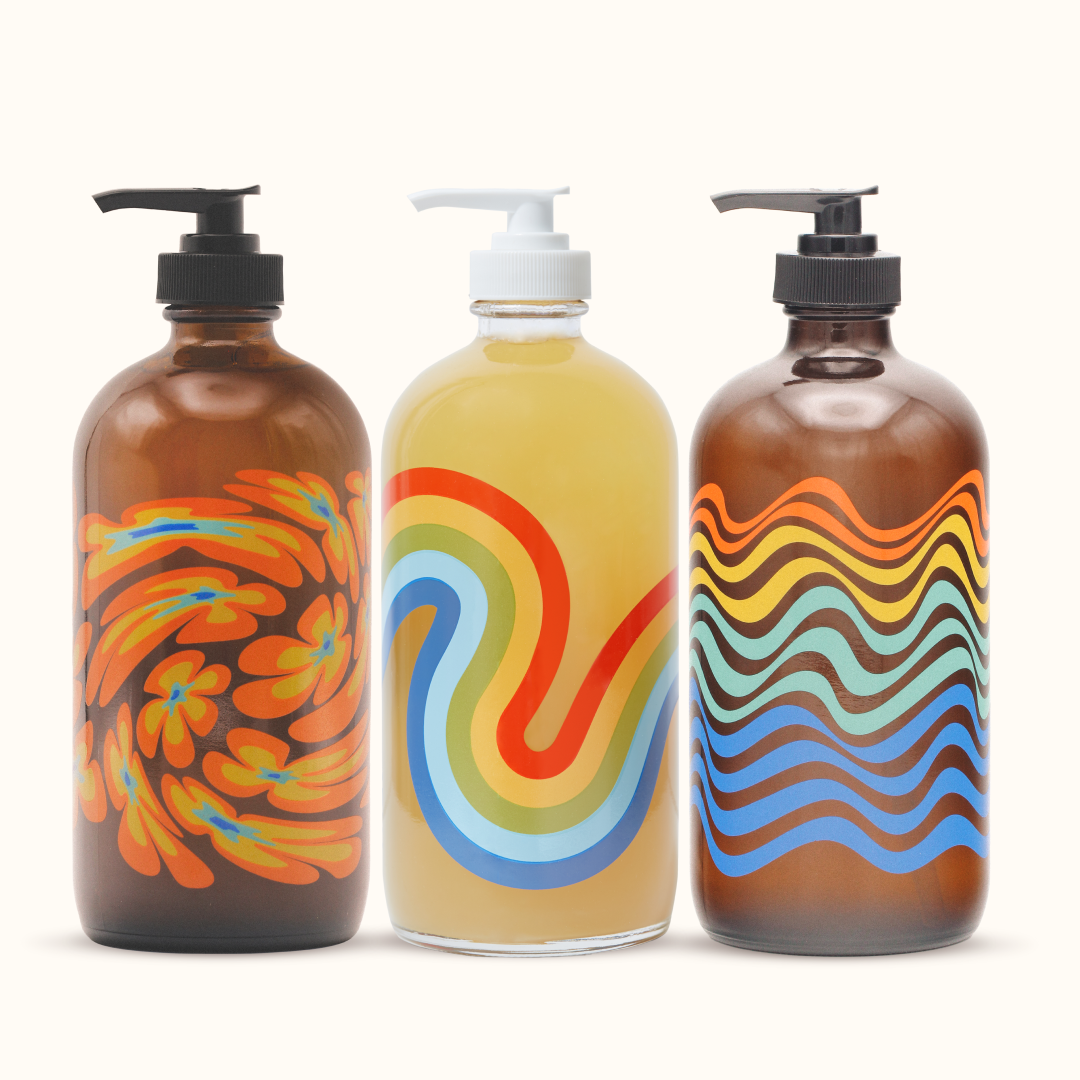 Mind &amp; Body Wash 16oz Refillable Glass Mixed Case