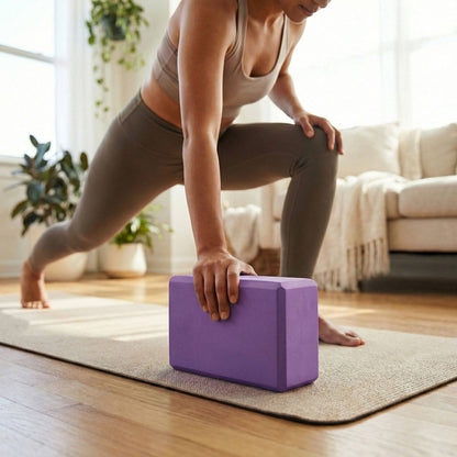 2-PC Yoga Block for Stability Balance and Flexibility Support: Black / One Size Fits Most
