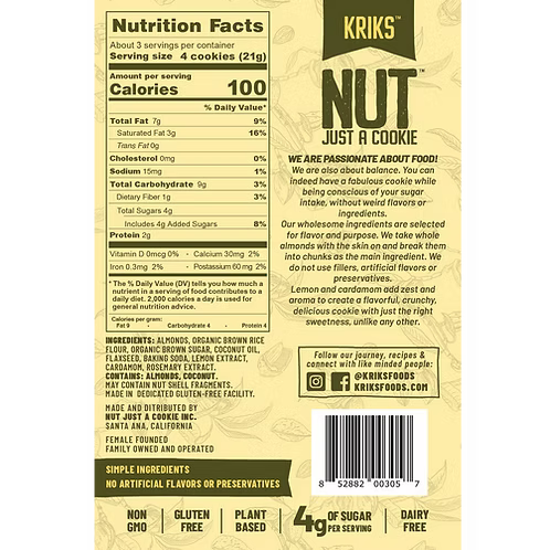 NUT JUST A COOKIE Lemon