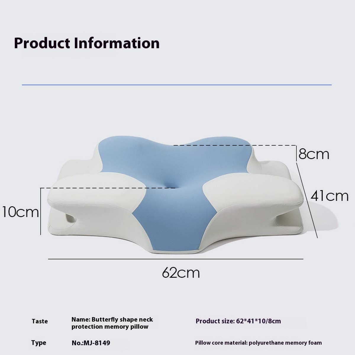 A-Grade Memory Foam Neck Pillow, High Loft Support_CWMM8084: Green / (OS) 1