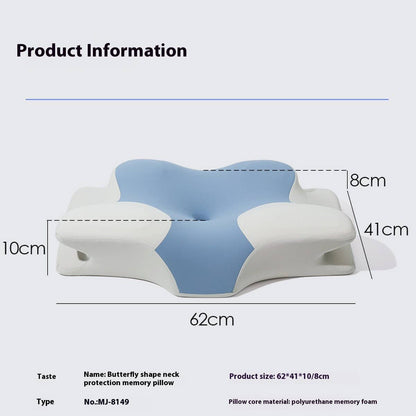 A-Grade Memory Foam Neck Pillow, High Loft Support_CWMM8084: Green / (OS) 1