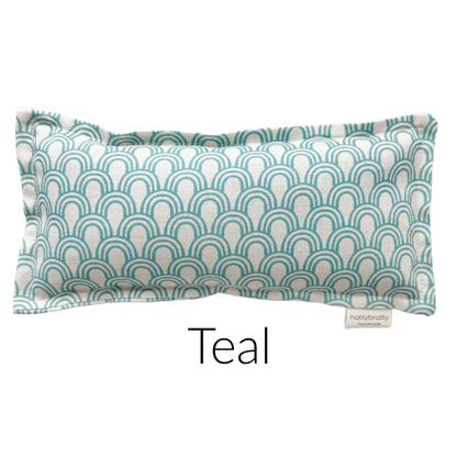 Organic Cotton Eye Pillow - Simple Arcs Collection: Orange / Scented : Add Lavender