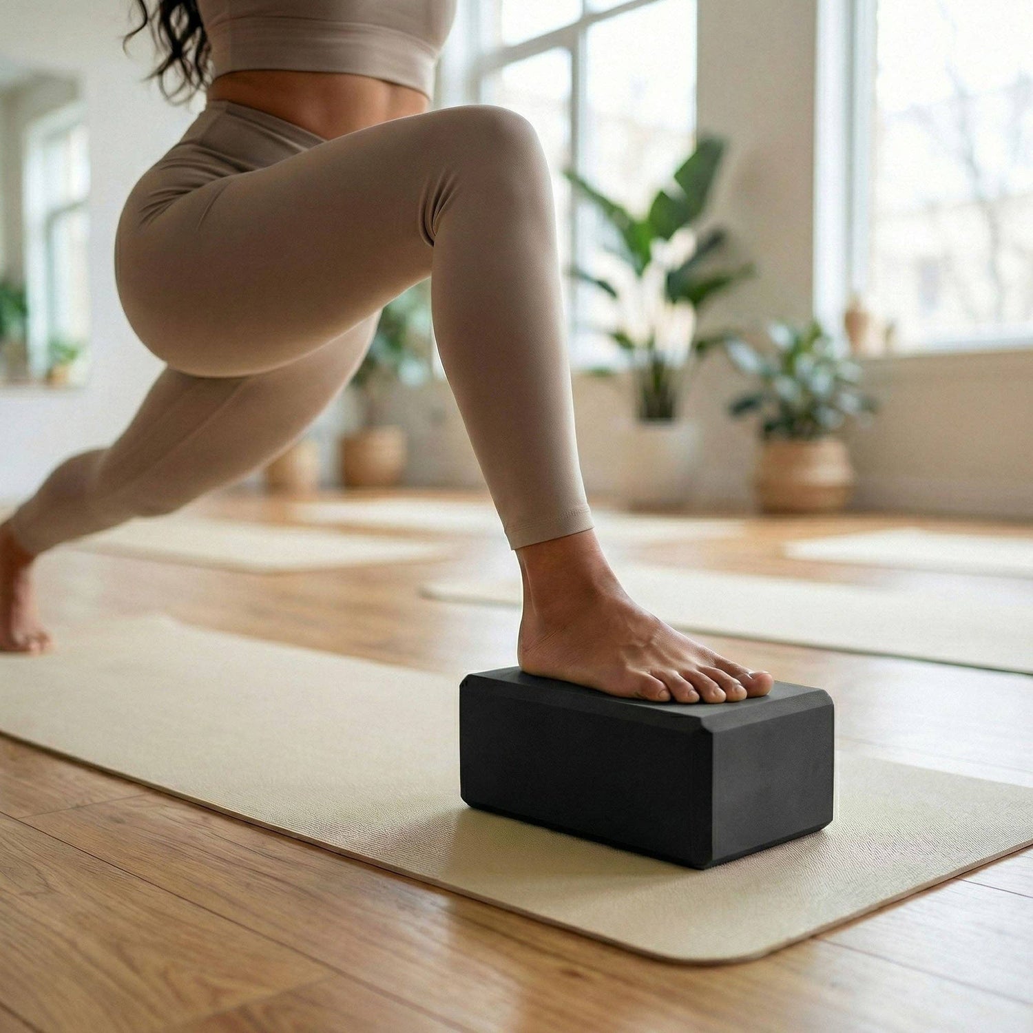 2-PC Yoga Block for Stability Balance and Flexibility Support: Black / One Size Fits Most