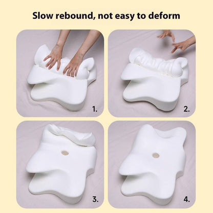 A-Class Memory Foam Neck Pillow with Pillowcase_CWMM8092: LIGHTBLUE / (OS) 1