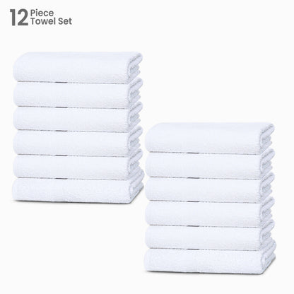 Cotton Bath Towel 26x52 Hotel Spa 12 Pack 700 GSM Soft White: Pack of 6 Cotton Towel (26x52)