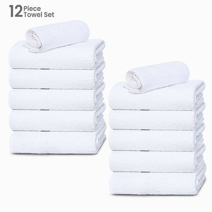 Cotton Bath Towel 26x52 Hotel Spa 12 Pack 700 GSM Soft White: Pack of 6 Cotton Towel (26x52)