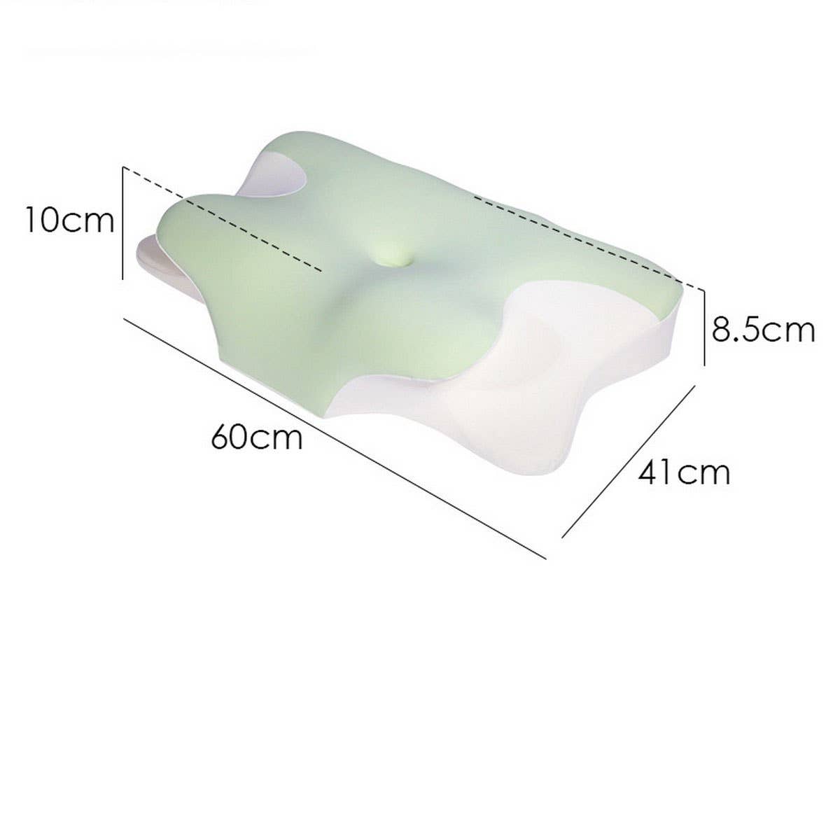 A-Class Memory Foam Neck Pillow with Pillowcase_CWMM8092: LIGHTBLUE / (OS) 1